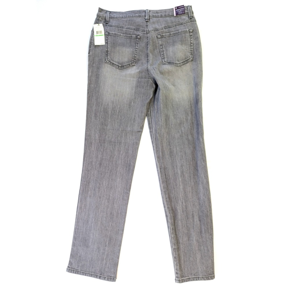 Gloria Vanderbilt Amanda High Rise Tapered Leg Jeans Glacial Grey Wash Size 8 - Picture 3 of 7